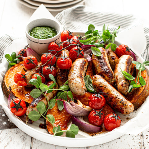 Chicken and Basil Sausages lifestyle